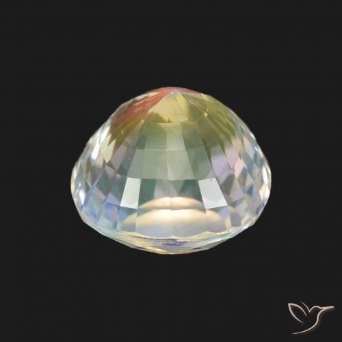 2.00カラットの天然マルチカラーホワイトレインボームーンストーン、クッション、VVS-VS