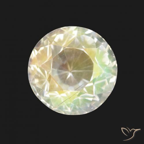 2.20ct 天然 マルチカラーホワイト レインボームーンストーン, ラウンド, VVS-VS