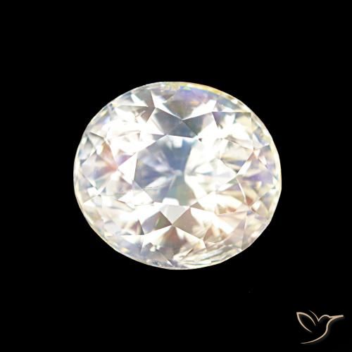 2.10ct マルチカラーホワイト レインボームーンストーン, 楕円形, VS