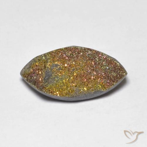 4.38ct 天然 マルチカラー レインボーパイライト, マーキーズ, オペーク