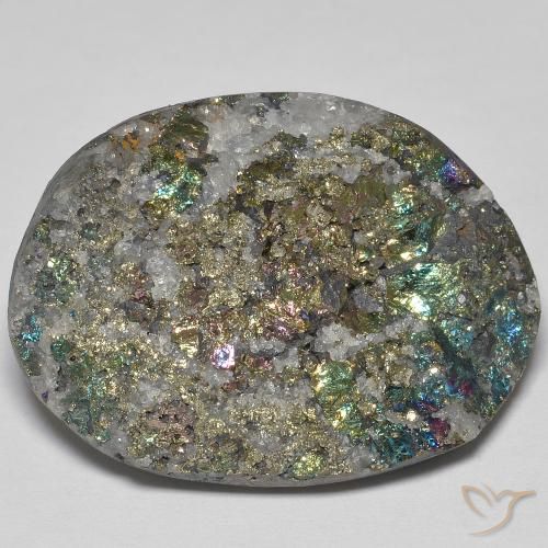 43.56ct 天然 マルチカラー レインボーパイライト, ファンシー, オペーク