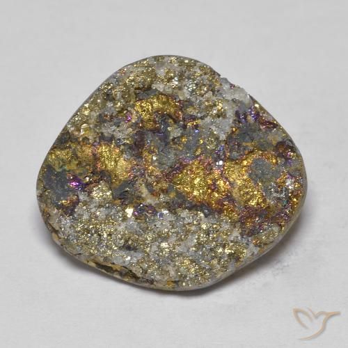 13.36ct 天然 マルチカラー レインボーパイライト, ファンシー, オペーク