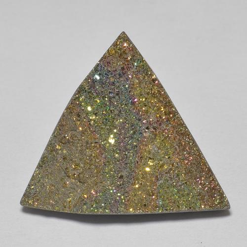 8.17ct 天然 マルチカラー レインボーパイライト, トリリオン, オペーク