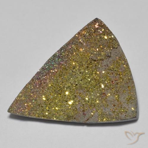 13.27ct 天然 マルチカラー レインボーパイライト, トリリオン, オペーク