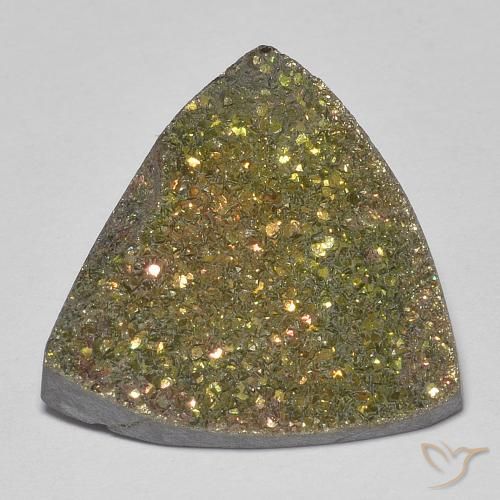 7.70ct 天然 マルチカラー レインボーパイライト, トリリオン, オペーク