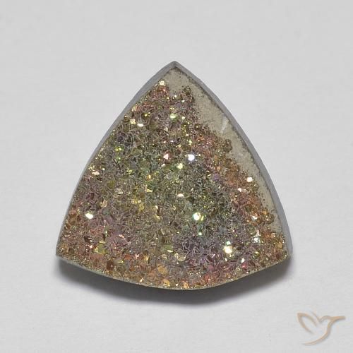 4.47ct 天然 マルチカラー レインボーパイライト, トリリオン, オペーク