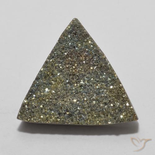 5.62ct 天然 マルチカラー レインボーパイライト, トリリオン, オペーク
