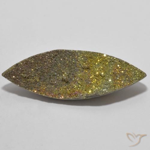 6.89ct 天然 マルチカラー レインボーパイライト, マーキーズ, オペーク