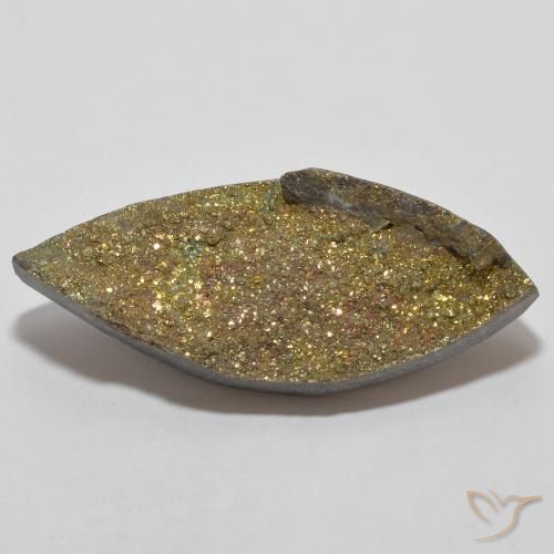 13.66ct 天然 マルチカラー レインボーパイライト, マーキーズ, オペーク
