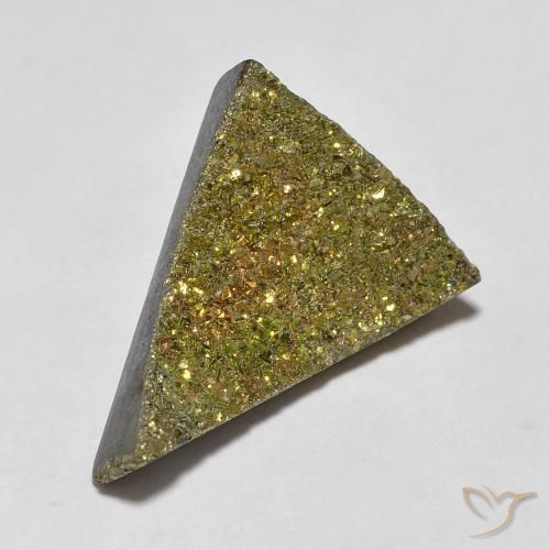 6.04ct 天然 マルチカラー レインボーパイライト, トリリオン, オペーク