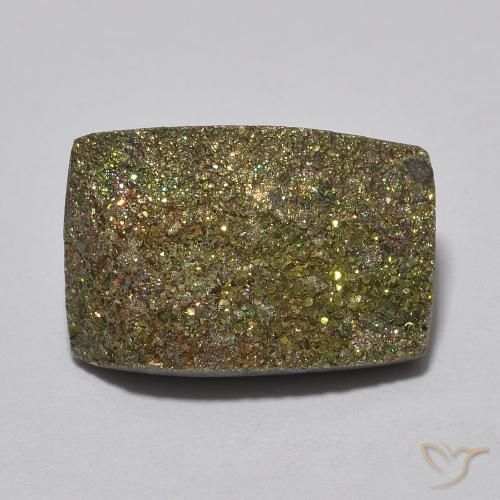 5.28ct 天然 マルチカラー レインボーパイライト, バゲット, オペーク