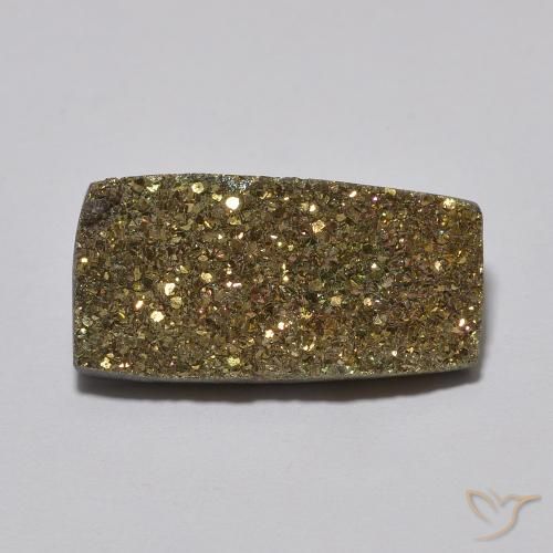 5.47ct 天然 マルチカラー レインボーパイライト, バゲット, オペーク