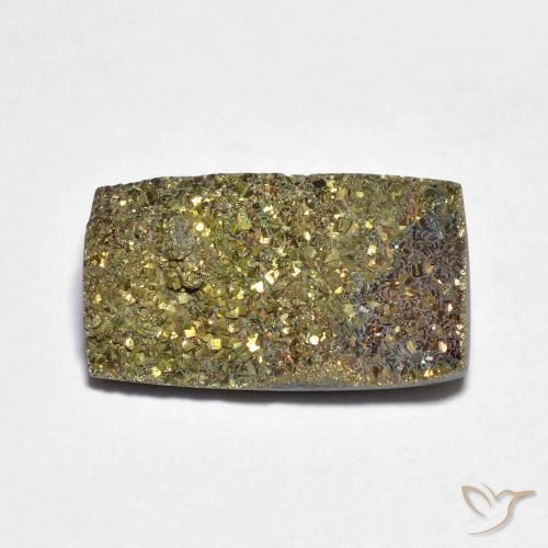 5.03ct 天然 マルチカラー レインボーパイライト, バゲット, オペーク
