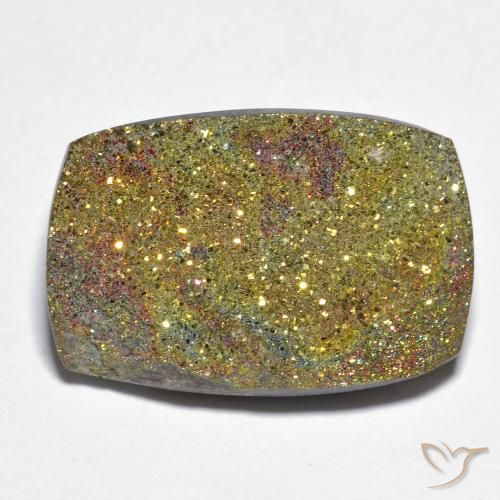 18.08ct 天然 マルチカラー レインボーパイライト, バゲット, オペーク