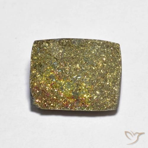 6.27ct 天然 マルチカラー レインボーパイライト, バゲット, オペーク