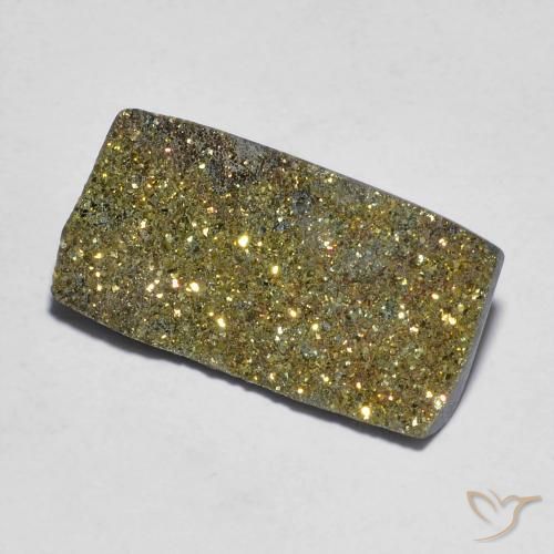 7.41ct 天然 マルチカラー レインボーパイライト, バゲット, オペーク