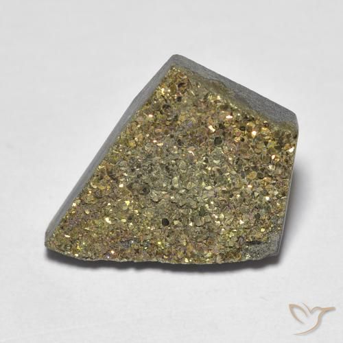 6.86ct 天然 マルチカラー レインボーパイライト, ファンシー, オペーク