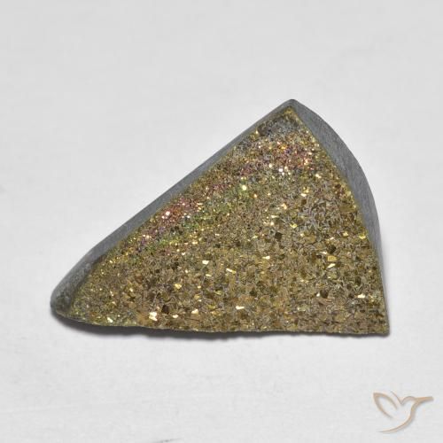 6.37ct 天然 マルチカラー レインボーパイライト, トリリオン, オペーク