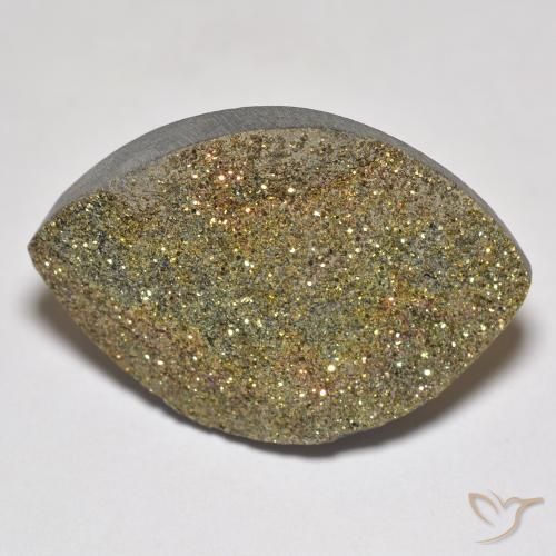 17.11ct 天然 マルチカラー レインボーパイライト, マーキーズ, オペーク