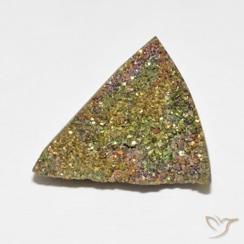 7.72ct 天然 マルチカラー レインボーパイライト, トリリオン, オペーク