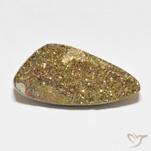 16.56ct 天然 マルチカラー レインボーパイライト, ファンシー, オペーク