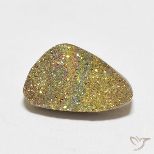 5.60ct 天然 マルチカラー レインボーパイライト, ファンシー, オペーク