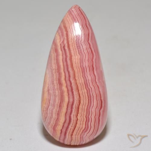 31.44カラットのペアーロードクロサイト、34.2 x 16.1mm、南アフリカ産, Photo A
