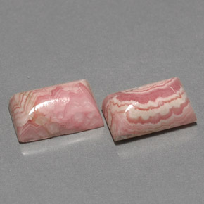 カラットの天然マルチカラーロードクロサイト（10×6 mm・バゲット）