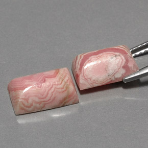 カラットの天然マルチカラーロードクロサイト（10×6 mm・バゲット）