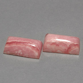 カラットの天然マルチカラーロードクロサイト（12.2×6.4 mm・バゲット）