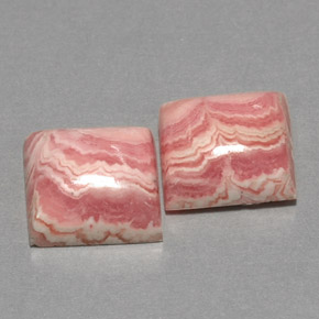 カラットの天然マルチカラーロードクロサイト（9.2×9.2 mm・四角）
