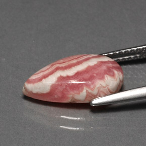 4.54カラットの天然マルチカラーロードクロサイト、洋梨の形、オペーク