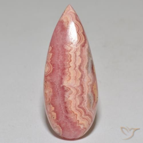 22.71ct 天然 マルチカラー ロードクロサイト, 洋梨の形, オペーク