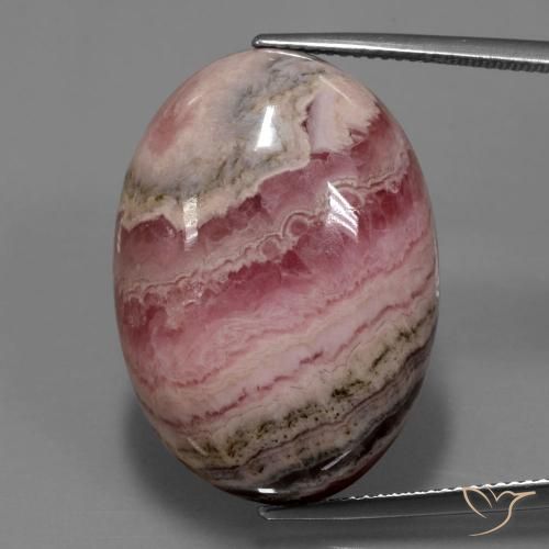 47.80ct 天然 マルチカラー ロードクロサイト, 楕円形, オペーク