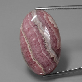 59.72カラットの天然マルチカラーロードクロサイト、オーバルカット、オペーク