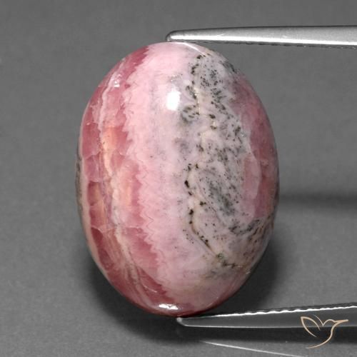 18.18ct 天然 マルチカラー ロードクロサイト, 楕円形, オペーク