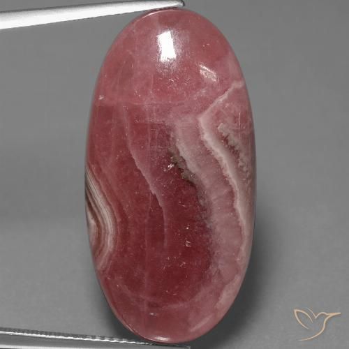 37.59ct 天然 マルチカラー ロードクロサイト, 楕円形, オペーク