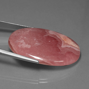 58.11カラットの天然マルチカラーロードクロサイト、オーバルカット、オペーク