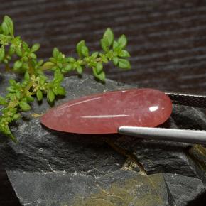 9.19カラットの天然マルチカラーロードクロサイト、洋梨の形、半透明