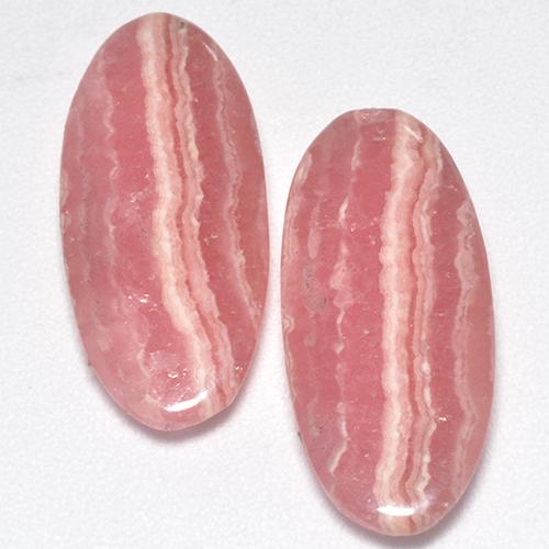 5.99カラットの天然マルチローズピンクロードクロサイト（19.1×8.4 mm・オーバルカット）