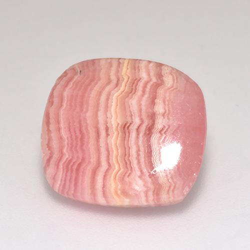 8.87カラットの天然マルチカラーロードクロサイト（13.3×12 mm・クッションカット）