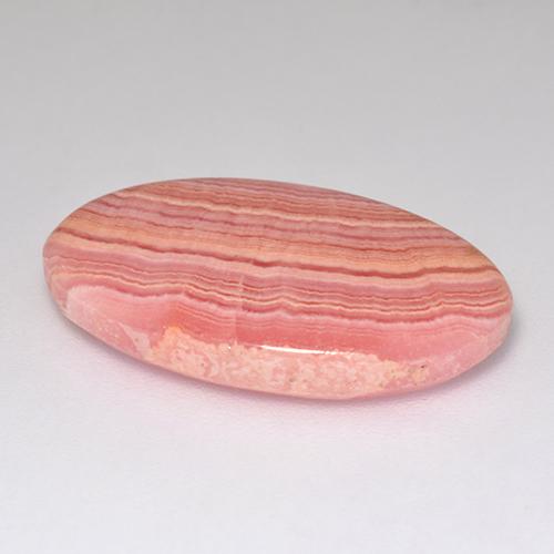 12.12カラットの天然マルチローズピンクロードクロサイト（23×13.2 mm・オーバルカット）