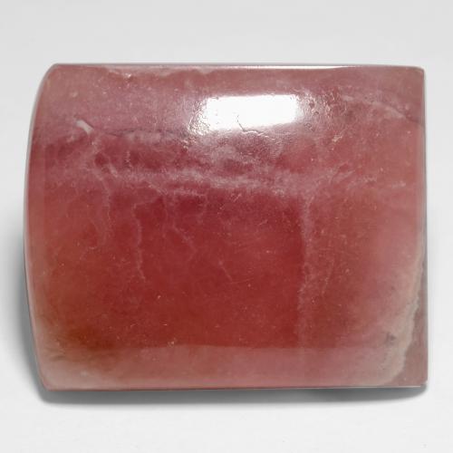 33.00カラットの天然マルチカラーロードクロサイト（22.5×18.2 mm・バゲット）