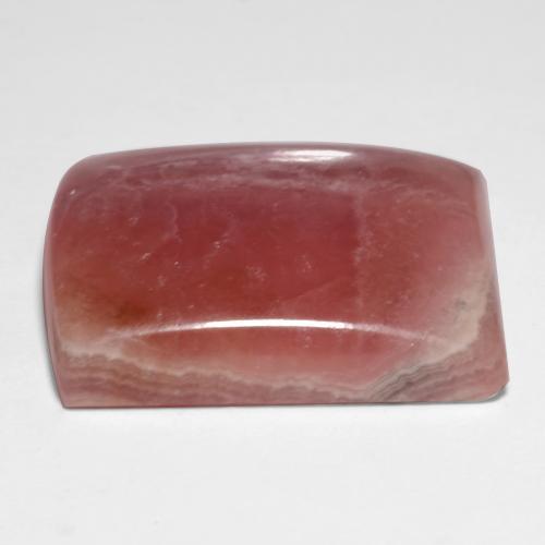33.00カラットの天然マルチカラーロードクロサイト（22.5×18.2 mm・バゲット）