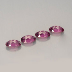 カラットの天然紫がかったピンクロードライトガーネット（5×3.2 mm・オーバルカット）