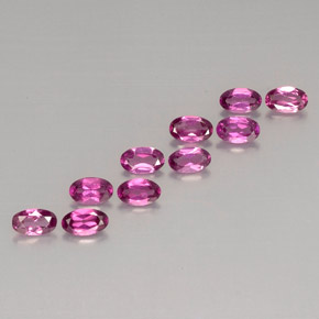 カラットの天然ピンクがかった紫ロードライトガーネット（5×3 mm・オーバルカット）