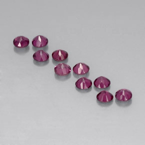 カラットの天然ラズベリーレッドロードライトガーネット（3.55 mm・ラウンドカット）