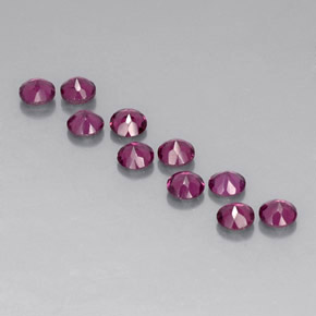 カラットの天然ラズベリーレッドロードライトガーネット（3.56 mm・ラウンドカット）