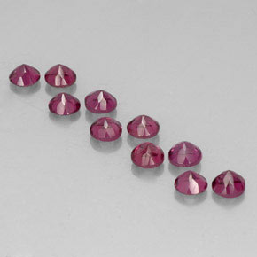 カラットの天然ラズベリーレッドロードライトガーネット（3.58 mm・ラウンドカット）