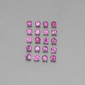 カラットの天然ラズベリーレッドロードライトガーネット（2.17 mm・ラウンドカット）
